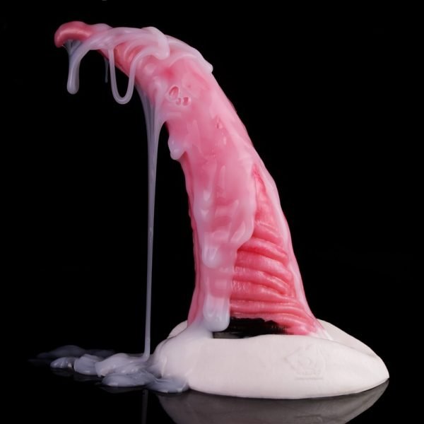 Fantasy Killerwal Monster Cock mit Saugfuß – Blutroter Silikon Dildo für Extatische Höhepunkte – Bild 4