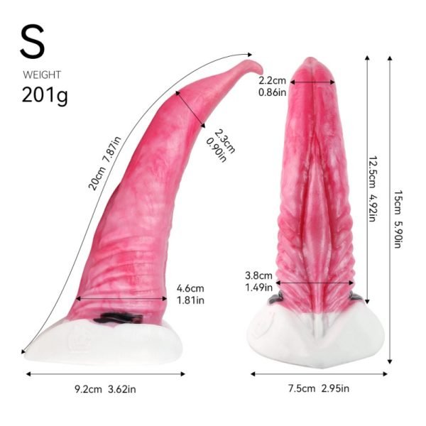 Fantasy Killerwal Monster Cock mit Saugfuß – Blutroter Silikon Dildo für Extatische Höhepunkte – Bild 11