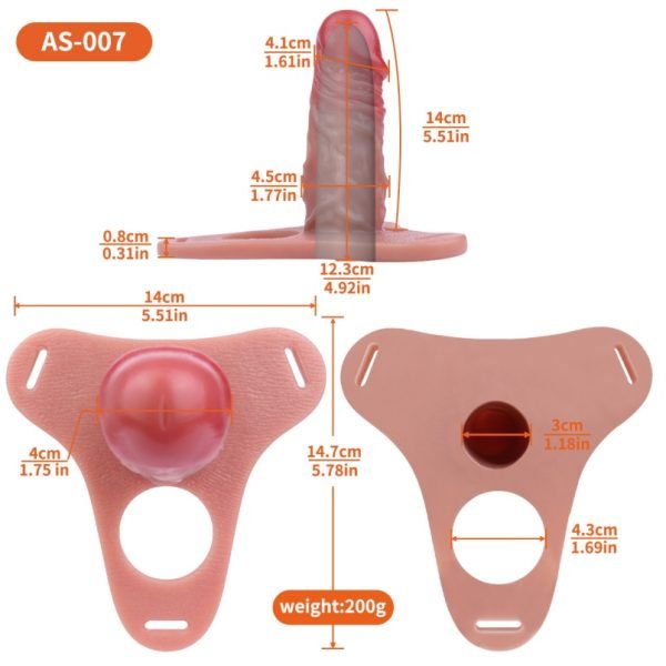 Männlicher Strapon Mikropenis Vergrößerungs Penishülle aus Silikon – Physisches Sperrringgerät zur Verbesserung der Erektion – Bild 11