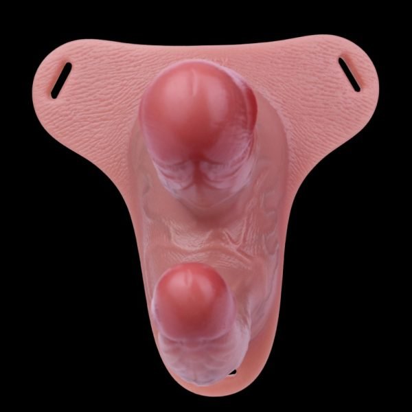 Monster Doppel-Dildo Fantasie Penis Sleeve – Echtistische Silikonmaterialien für Erektion Verlängerung Strap-On Gerät – Bild 6