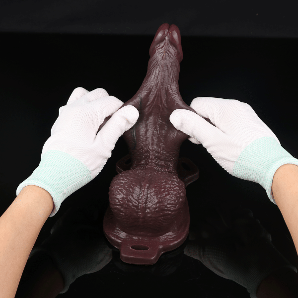 Leder Schultergurt Strap-On Penishülle Flesh-Like Silikon - 7,47 Zoll Penis-Vergrößerung und Verdickung für Mikropenis – Bild 2