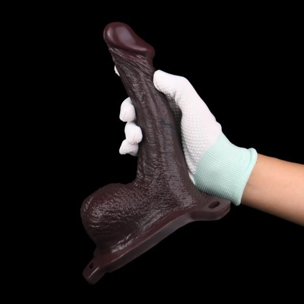 Leder Schultergurt Strap-On Penishülle Flesh-Like Silikon - 7,47 Zoll Penis-Vergrößerung und Verdickung für Mikropenis – Bild 10