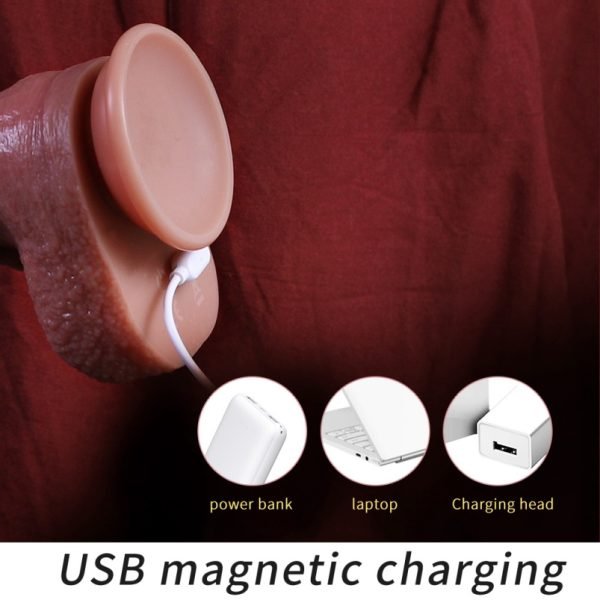 Realistischer Stoßvibrator aus Silikon mit Saugfuß – Automatische Penetration für den Vaginalen Orgasmus – Bild 13