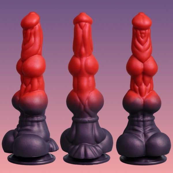 Fantasie Hunde-Knoten Monster Dildo – Doppelte Knoten-Expansion für Ultimative Vaginale & Anale Ekstase