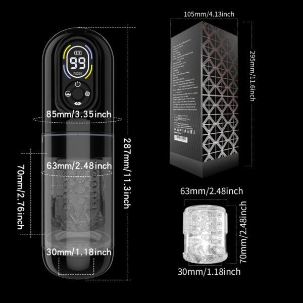 Multifunktionaler Blow Job Masturbator mit Teleskop-Vibration & Saugfunktion – IPX7 Sexspielzeug für Männer – Bild 9