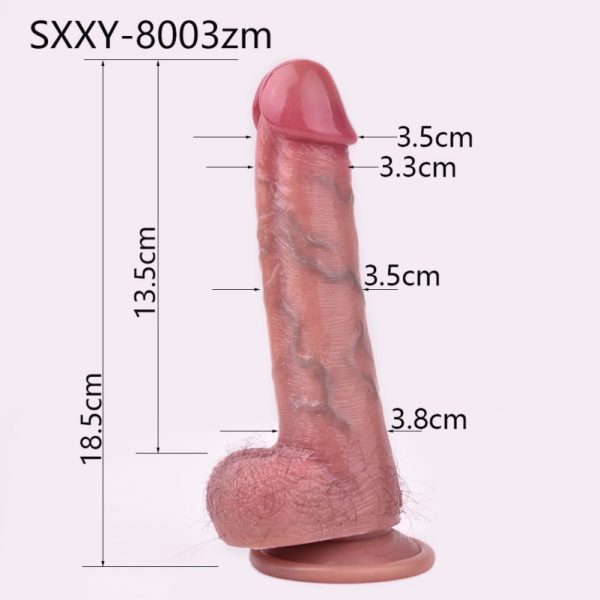 Realistischer Anal-Dildo mit Körperhaar-Simulation und Silikon-Saugnapf – Girl Masturbating Für Intensive Anale und Vaginale Stimulation – Bild 8