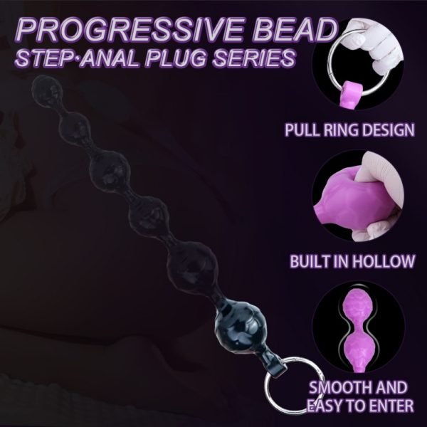Progressive Silikon Anal Beads & Butt Plug – 6-stufige Analkette für Yoni Massage & Deep Play – Bild 12