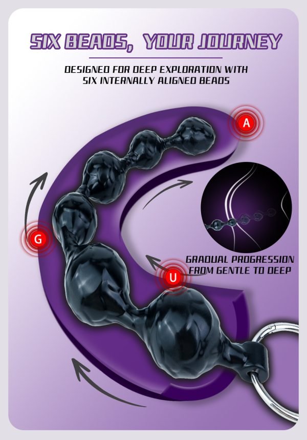 Progressive Silikon Anal Beads & Butt Plug – 6-stufige Analkette für Yoni Massage & Deep Play – Bild 5
