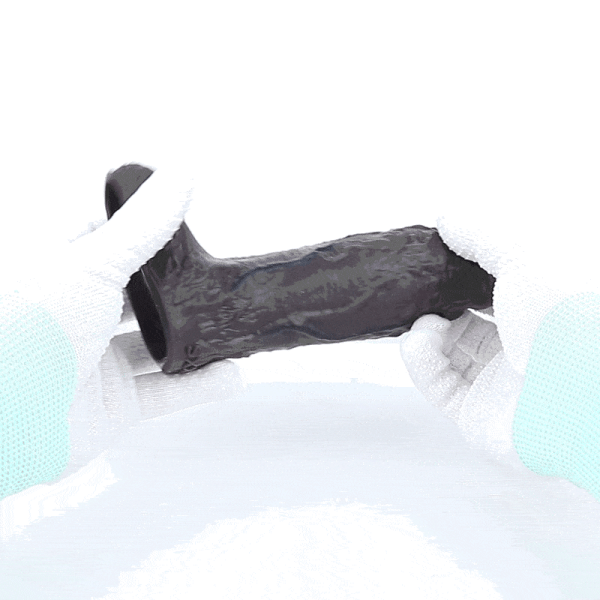 Realistische Penishülle aus Schwarzem Silikon – Mehr Umfang & Ausdauer bei Mikropenis – Bild 10