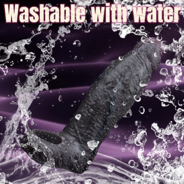 Realistische Penishülle aus Schwarzem Silikon – Mehr Umfang & Ausdauer bei Mikropenis – Bild 7