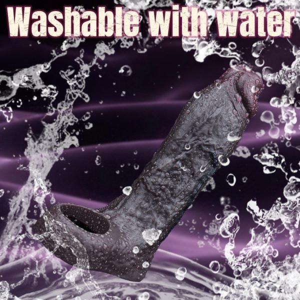 Realistische Silikon Penis Sleeve gegen Erektionsstörungen – Verzögerung & Verlängerung Sexspielzeug für Männer – Bild 9