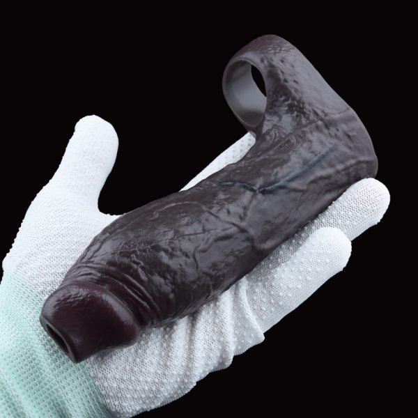 Realistische Silikon Penis Sleeve gegen Erektionsstörungen – Verzögerung & Verlängerung Sexspielzeug für Männer – Bild 5