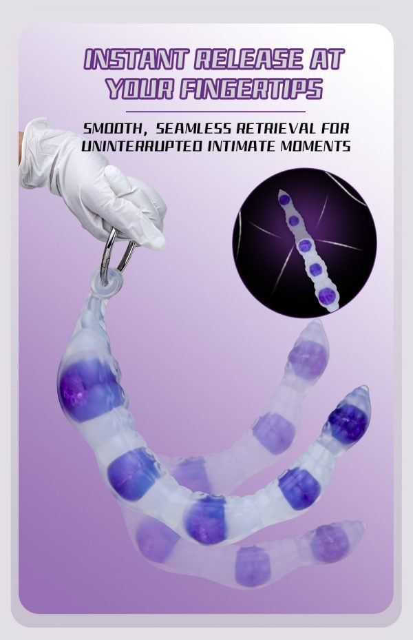 Fantasy Oktopus Tentakel Anal Dildo – Silikon Anal Beads Kette mit 6 Kugeln & Monster Cock Textur für Progressives Dehnen – Bild 11