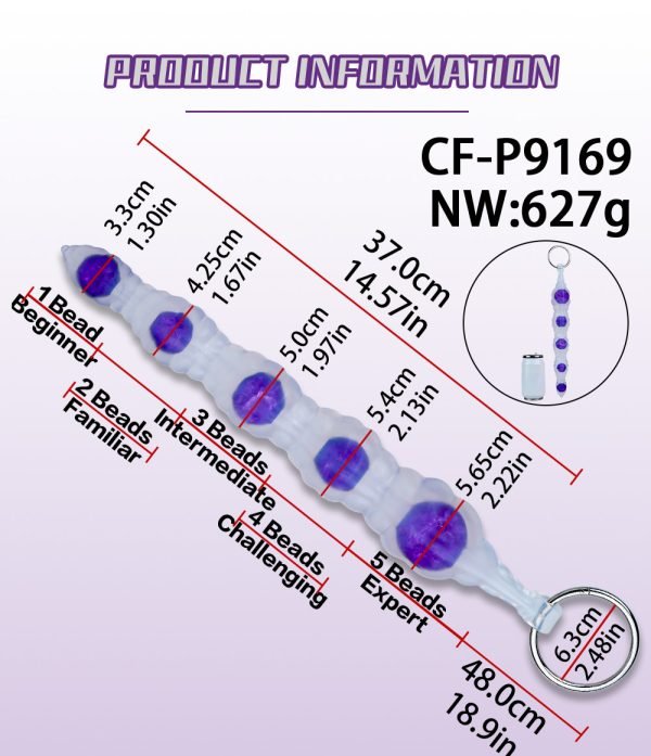 Fantasy Oktopus Tentakel Anal Dildo – Silikon Anal Beads Kette mit 6 Kugeln & Monster Cock Textur für Progressives Dehnen – Bild 12