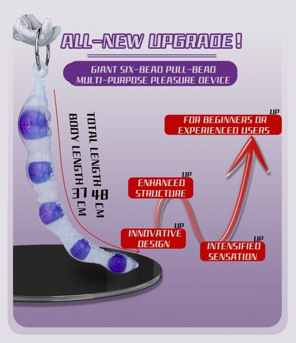 Fantasy Oktopus Tentakel Anal Dildo – Silikon Anal Beads Kette mit 6 Kugeln & Monster Cock Textur für Progressives Dehnen – Bild 8