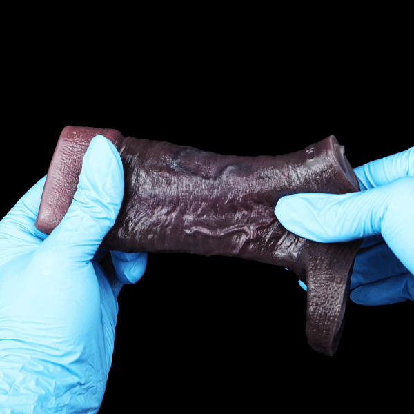 Penis Sleeve aus Silikon für Männer mit Mikropenis - Mit Testikel-Restraint und Ejaculationsverzögerungsring für Längere Sexualerlebnisse – Bild 2