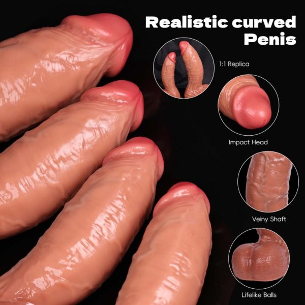 Realistischer G-Punkt Expansions-Dildo & Anal Große Schwänze – Fleischiges Silikon mit Venen-Textur und Saugfuß – Bild 3
