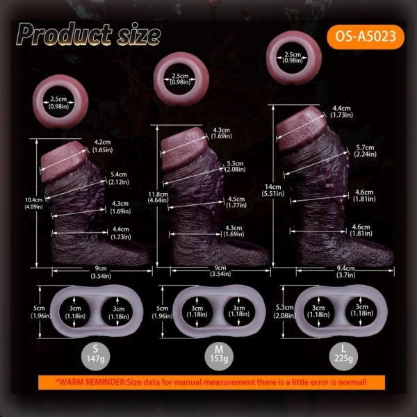 Männer-Simulation Black Silikon Penis Sleeve - Halb umhüllend für Mikropenis Vergrößerung und Verdickung – Bild 9