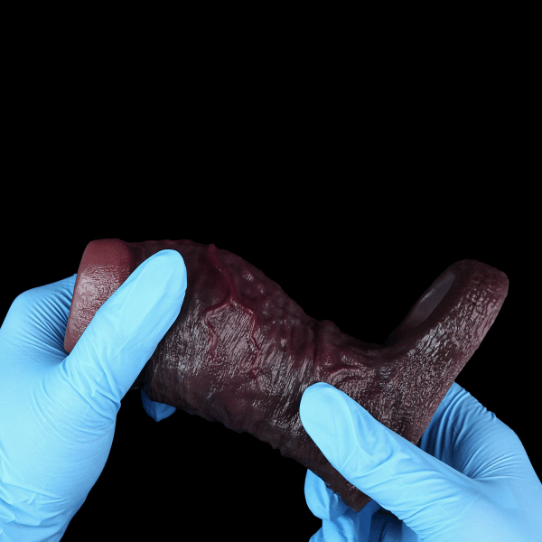 Penishülle aus Silikon für Mikropenis - Realistische Venenstruktur zur Verlängerung der Erektion – Bild 4