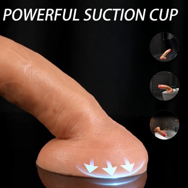 Realistischer Silikon Dildo mit Saugnapf – Hautnahe G-Punkt Stimulation & Flexibles Design – Bild 8
