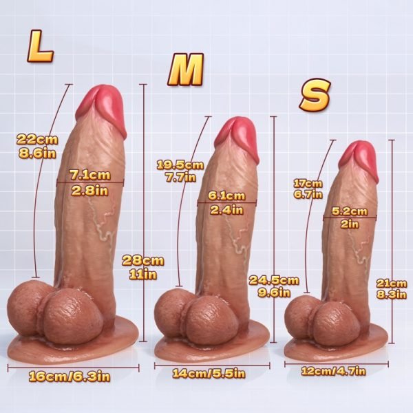 Dicker Fantasy Dildo & Großer Penis – Realistisches Silikon Sex Toy mit Saugfuß für G-Punkt Stimulation – Bild 4