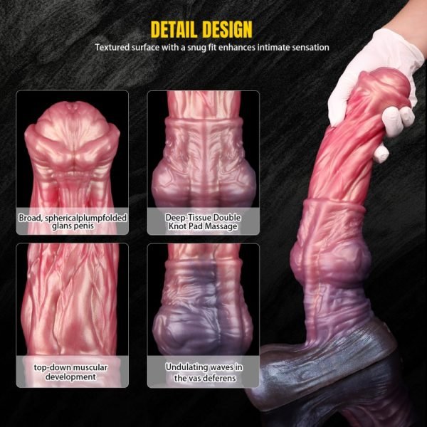 Fantasy Simulation Kont Pferdepenis – Dual-Layer Silikon M0nster Cock & Sex Toys für Frauen beim Orgasmus – Bild 8