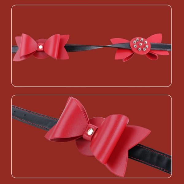 Exquisites Weihnachts-BDSM-Ensemble - Verstellbare Nippelklemmen mit Roten Schleifen und Silbernen Dornen – Bild 12