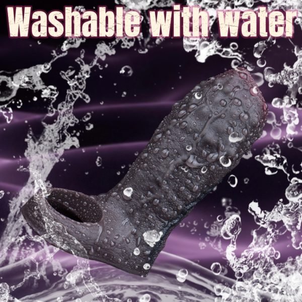 Realistische Silikon Penishülle für Girth-Enhancement & Mikropenis – Semi-Open Design mit Spermaring-Funktion – Bild 8